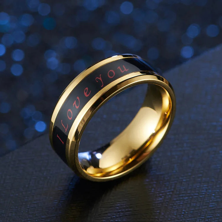 DRAVEN — Titanium Steel Mood Temperature Ring