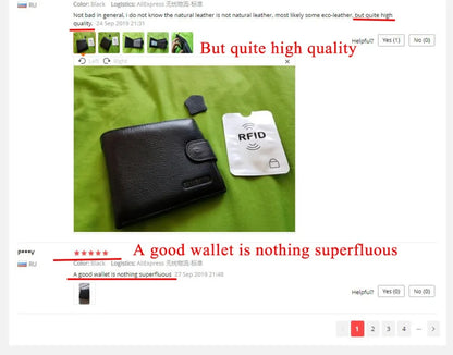 Genuine Leather Short Wallet Men Hasp Design – Elegant Men's Accessory | Accessorio Uomo Elegante