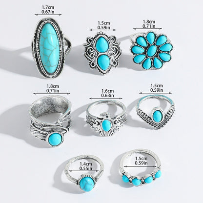 Red Geometric Resin Ring Set – Elegant Men's Accessory | Accessorio Uomo Elegante