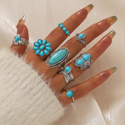 Red Geometric Resin Ring Set – Elegant Men's Accessory | Accessorio Uomo Elegante