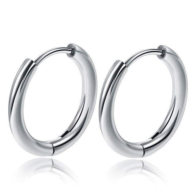 DRAVEN — Gold Stainless Steel Hoop Earrings