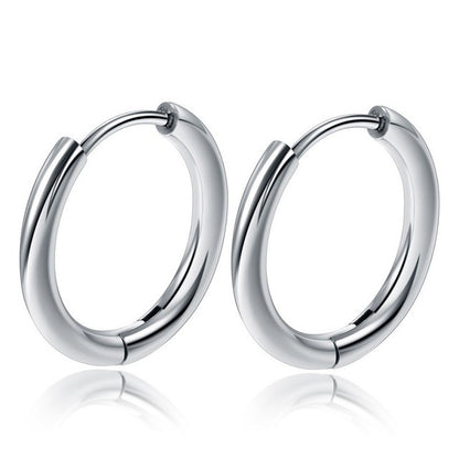 Gold Stainless Steel Hoop Earrings