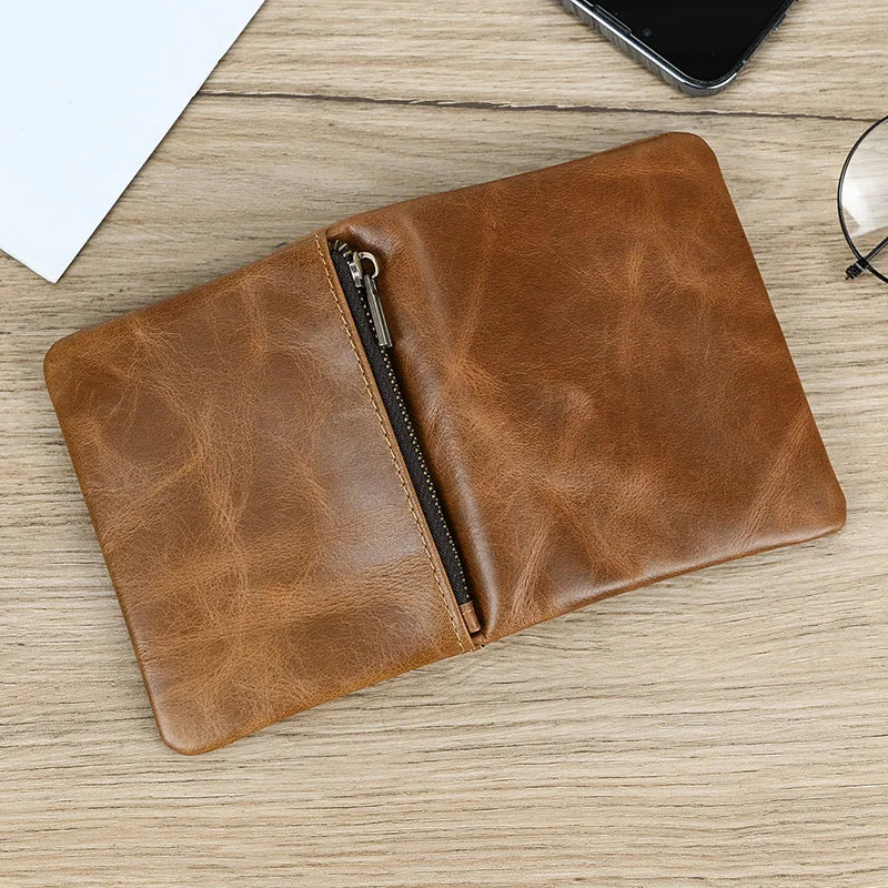 DRAVEN — Genuine Leather Short Wallet Men Soft Card Holder