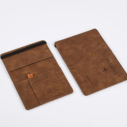 PU Leather Travel Wallet Men Passport Card Holder – Elegant Men's Accessory | Accessorio Uomo Elegante
