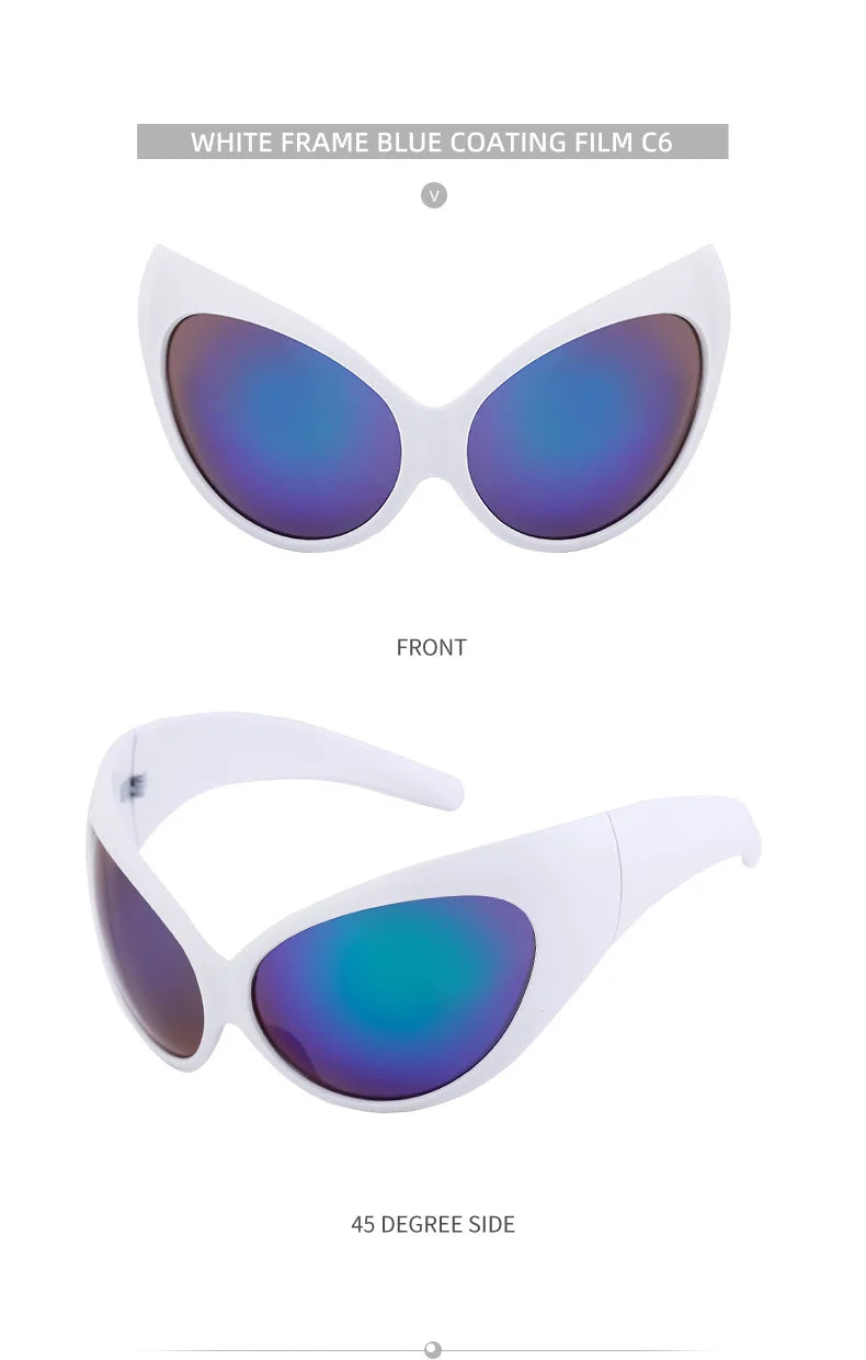 DRAVEN — Retro Futuristic Sunglasses – Steampunk Y2K Style