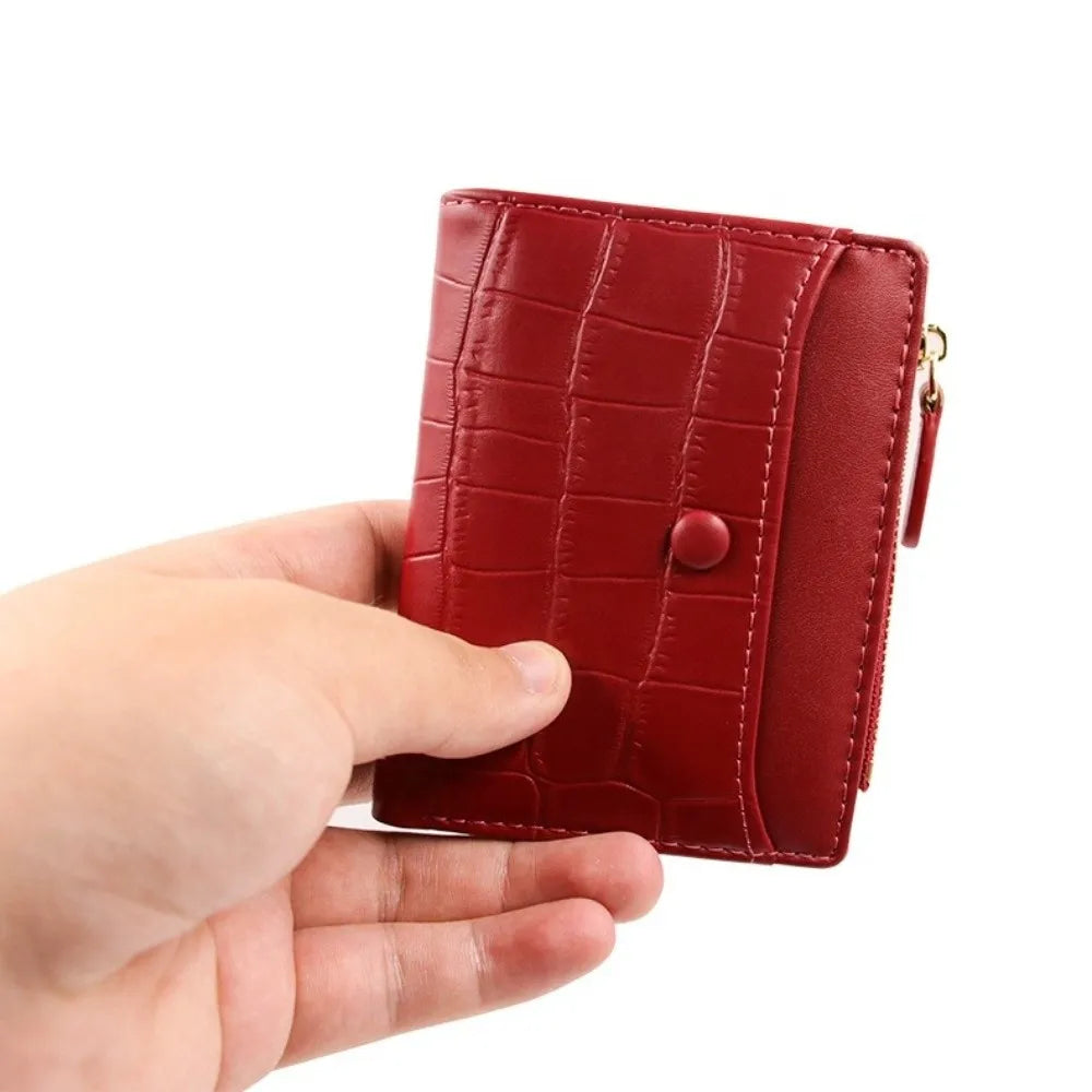 Crocodile Pattern PU Leather Wallet Short Large Capacity – Elegant Men's Accessory | Accessorio Uomo Elegante