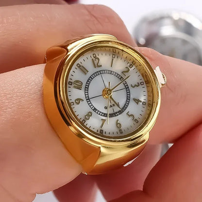 Luxury Quartz Watch Ring – Elegant Men's Accessory | Accessorio Uomo Elegante