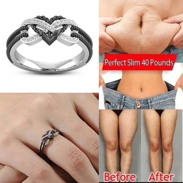 DRAVEN — Black Rose Gold Magnetic Heart Ring