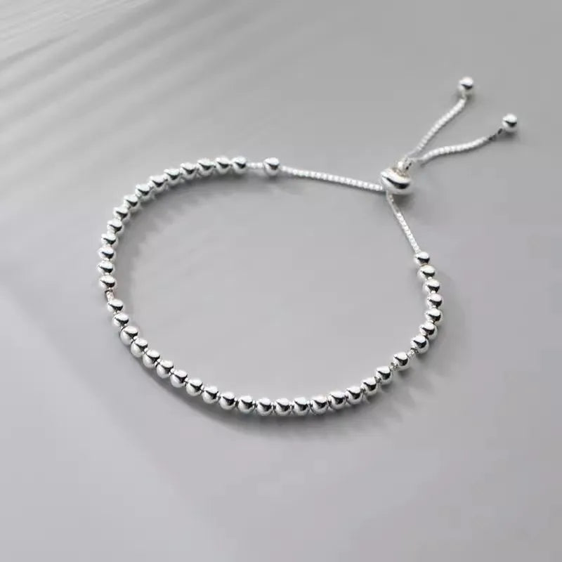DRAVEN — Solid 925 Sterling Silver Beaded Bracelet