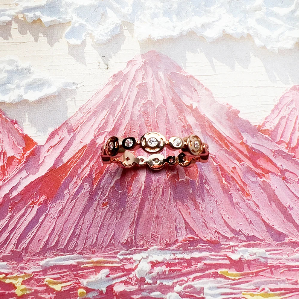 DRAVEN — Rose Gold Circle Sterling Silver Ring