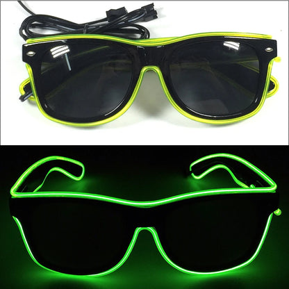 Neon Glow Party Sunglasses – LED Light-Up Style