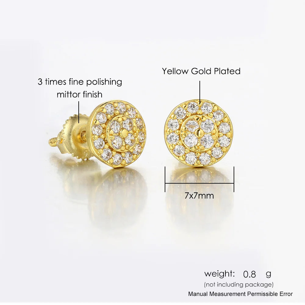 DRAVEN — Gold Micro Pave Earrings