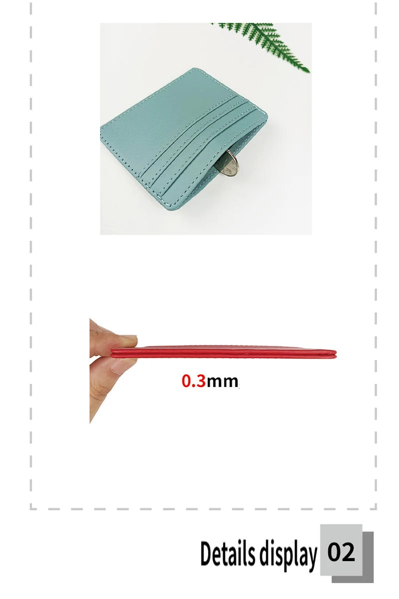 DRAVEN — PU Leather ID Card Holder Slim Multi Slot Wallet