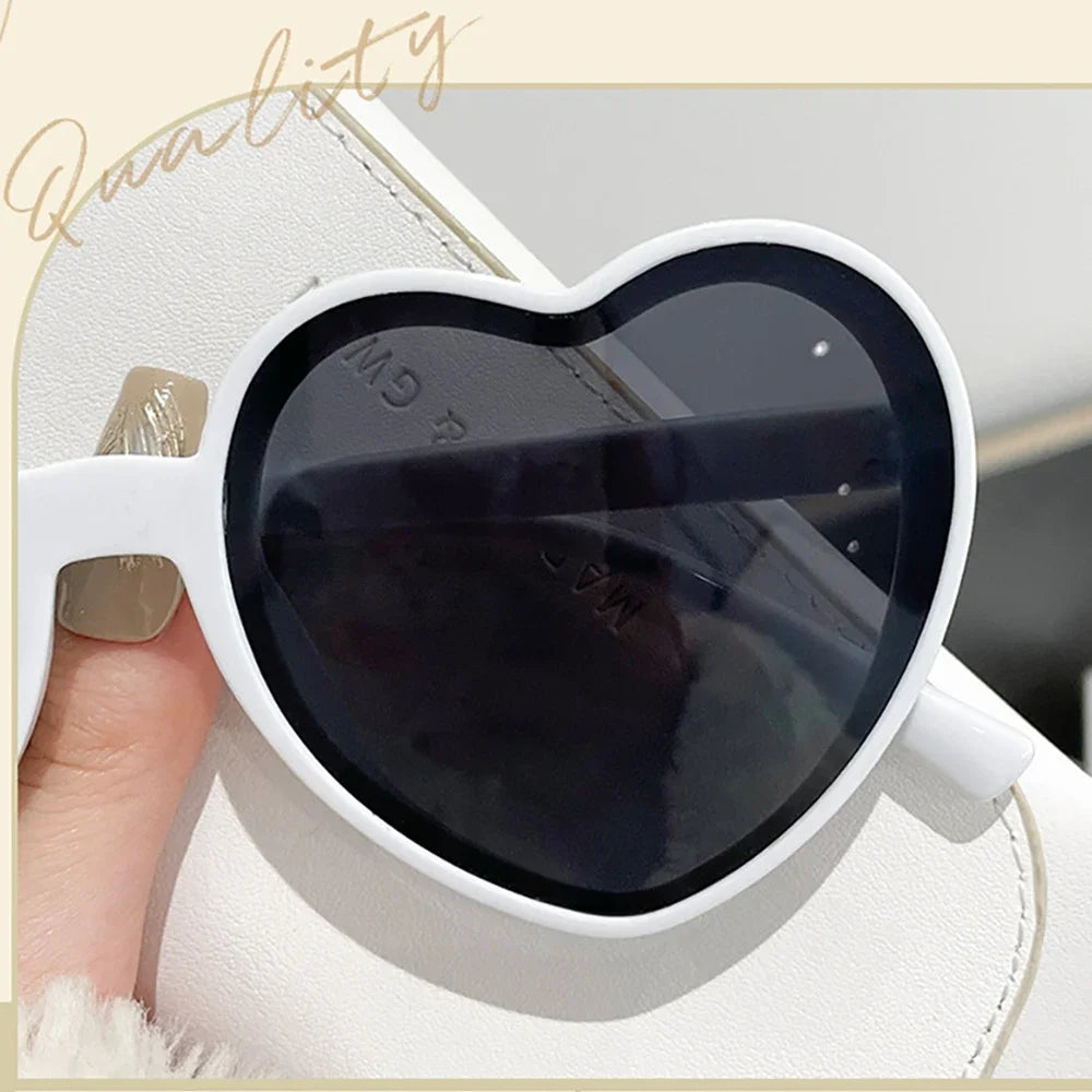 DRAVEN — Pink Heart Sunglasses – Candy Vintage Big Frame UV400 Shades