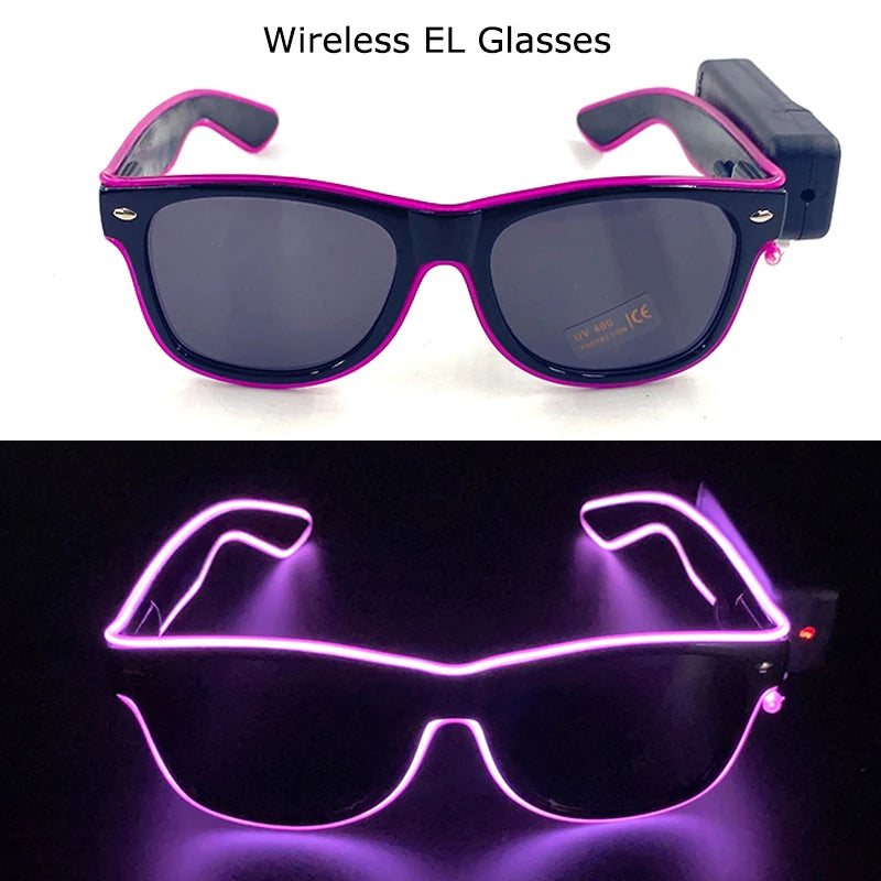 DRAVEN — Wireless LED Glow Sunglasses – Carnival Party Style