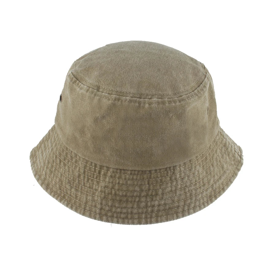 DRAVEN — 2025 Vintage Denim Bucket Hat – Washed Cotton Fisherman Style