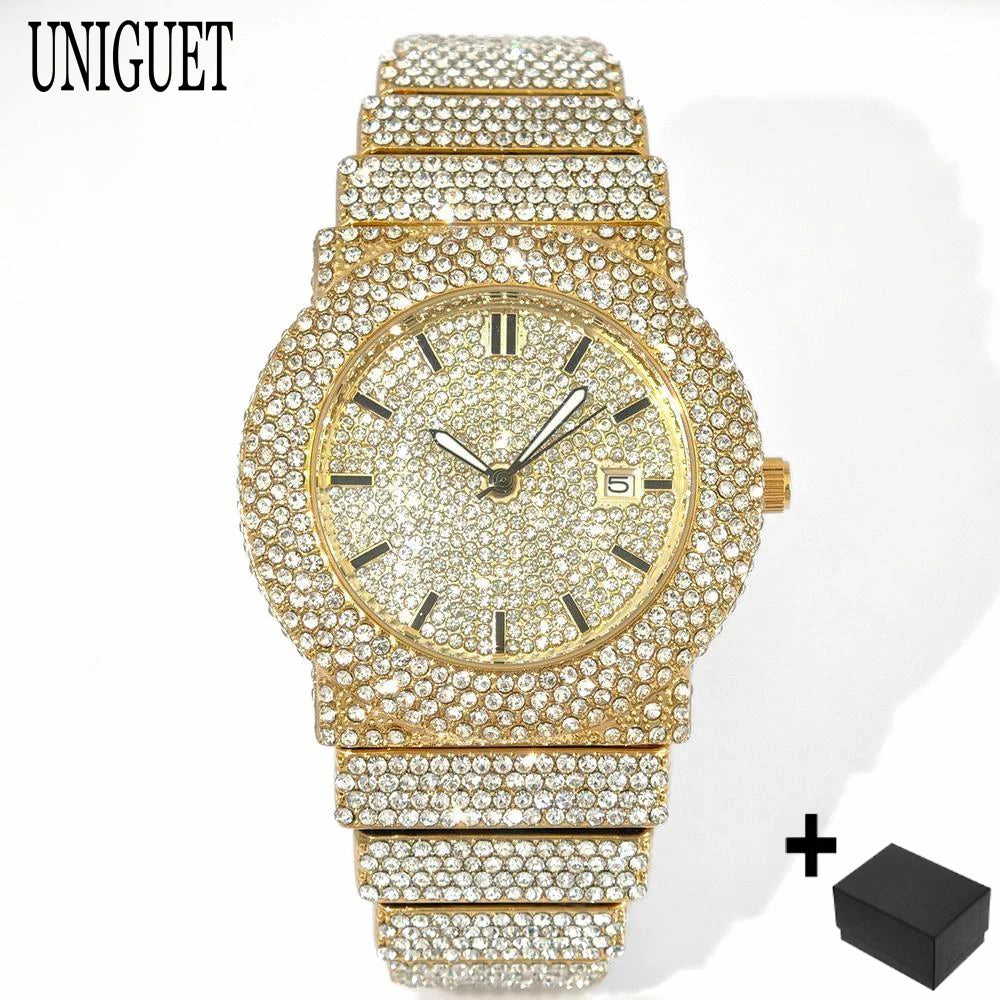 DRAVEN — Arctic Blaze – Men’s Ice Steel Luxury Watch 2025 Edition