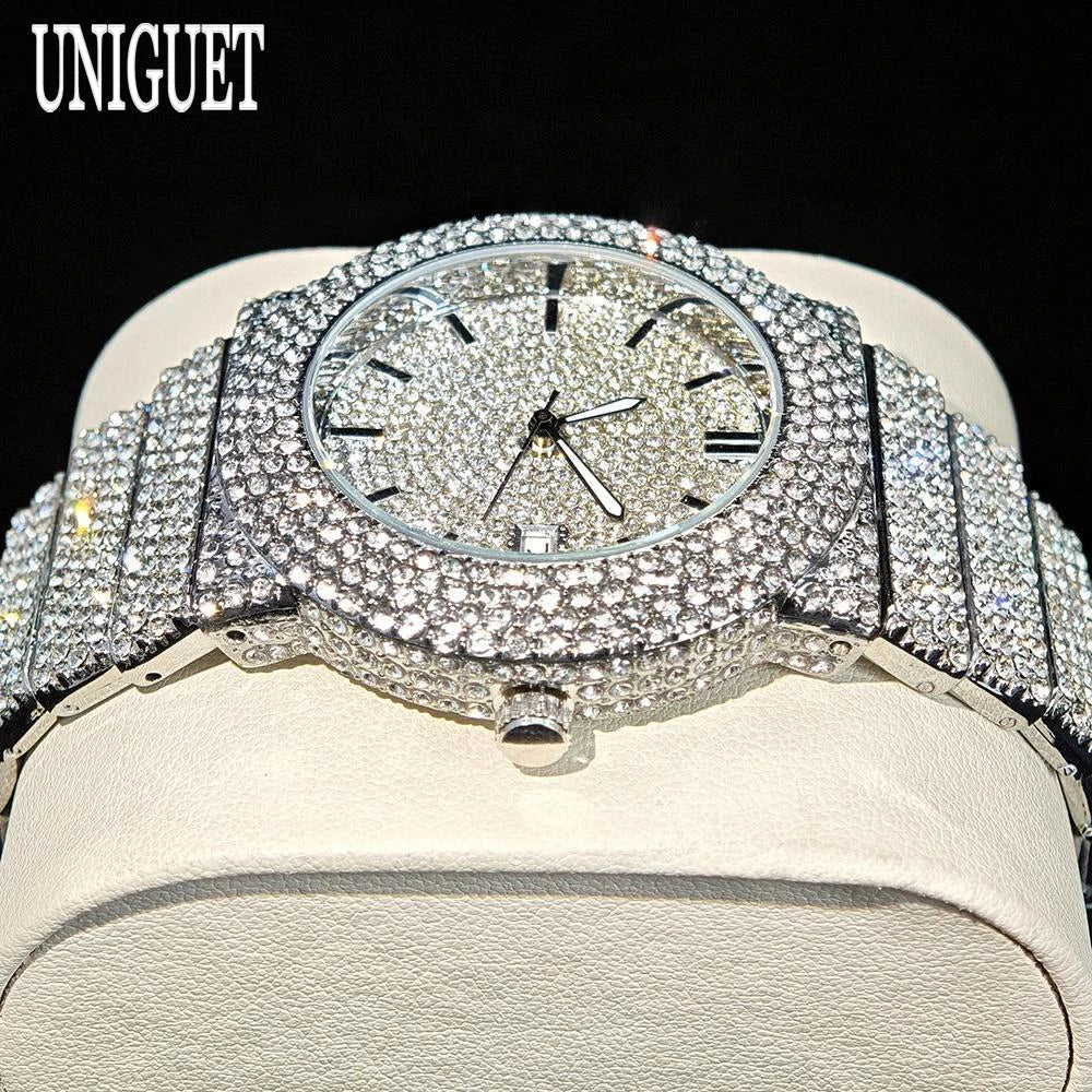 DRAVEN — Arctic Blaze – Men’s Ice Steel Luxury Watch 2025 Edition