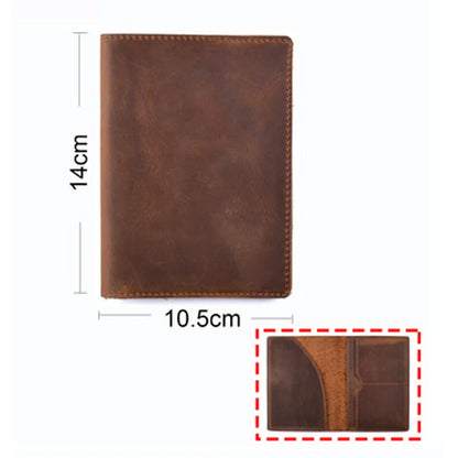 Genuine Leather Passport Wallet Unisex Vintage Cowhide – Elegant Men's Accessory | Accessorio Uomo Elegante