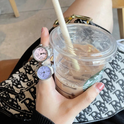 Time Loop – Unisex Ring Watch with Circular Alloy Dial – Elegant Men's Accessory | Accessorio Uomo Elegante