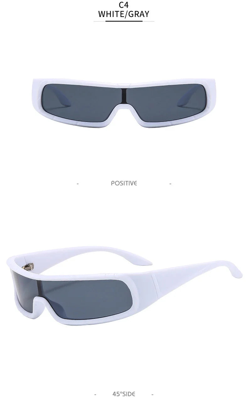 DRAVEN — Monoblock Wrap Sunglasses – Futuristic Punk Style