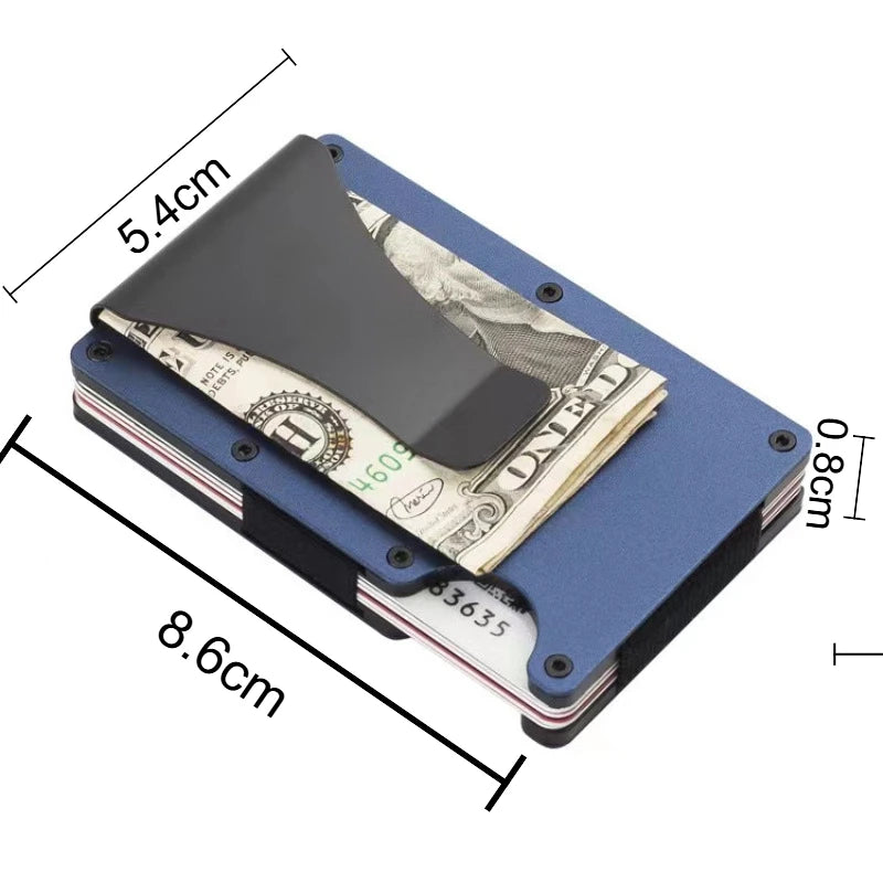 Slim Metal Wallet Men RFID Blocking Front Pocket Money Clip – Elegant Men's Accessory | Accessorio Uomo Elegante