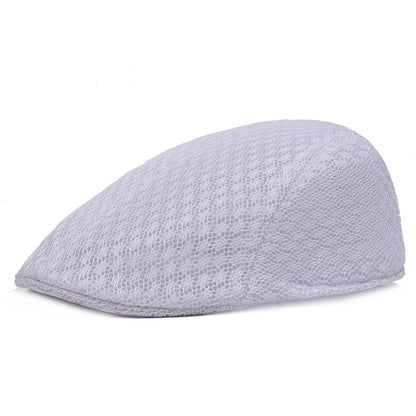 2025 Summer Mesh Beret Hat – Unisex Breathable Newsboy Style Cap – Elegant Men's Accessory | Accessorio Uomo Elegante