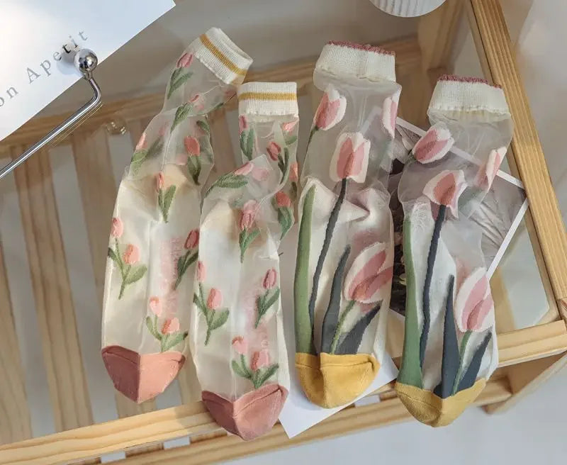 Transparent Lace Socks – Women’s Korean Summer Style – Elegant Men's Accessory | Accessorio Uomo Elegante