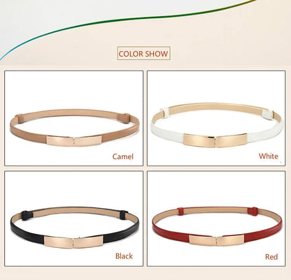 PU Leather Adjustable Strap Belt Women Knot Design – Elegant Men's Accessory | Accessorio Uomo Elegante