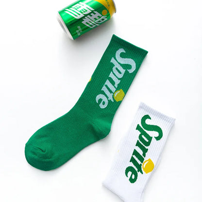 Drink-Themed Letter Socks – Unisex Street Style – Elegant Men's Accessory | Accessorio Uomo Elegante