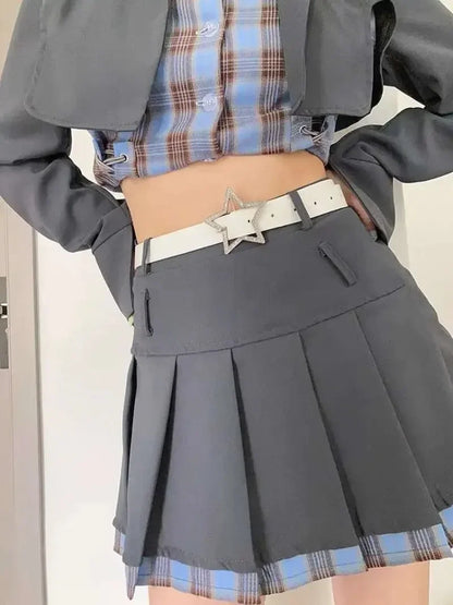 Y2K Star Buckle Belt Pink Rhinestone Elastic Design – Elegant Men's Accessory | Accessorio Uomo Elegante