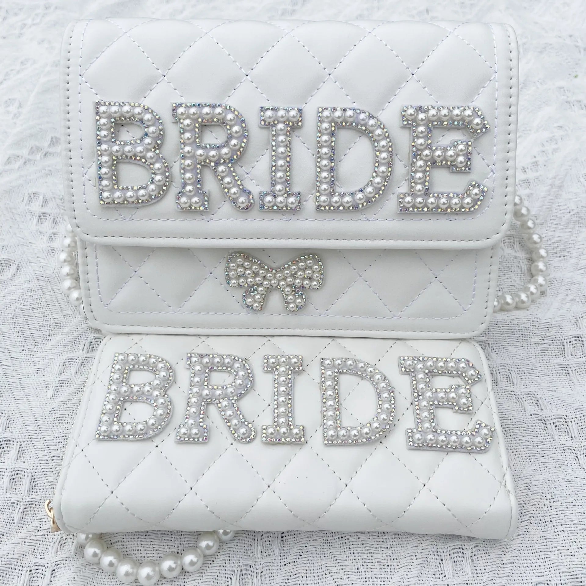 Luxury White PU Wallet Women Boho Bride Clutch Purse – Elegant Men's Accessory | Accessorio Uomo Elegante