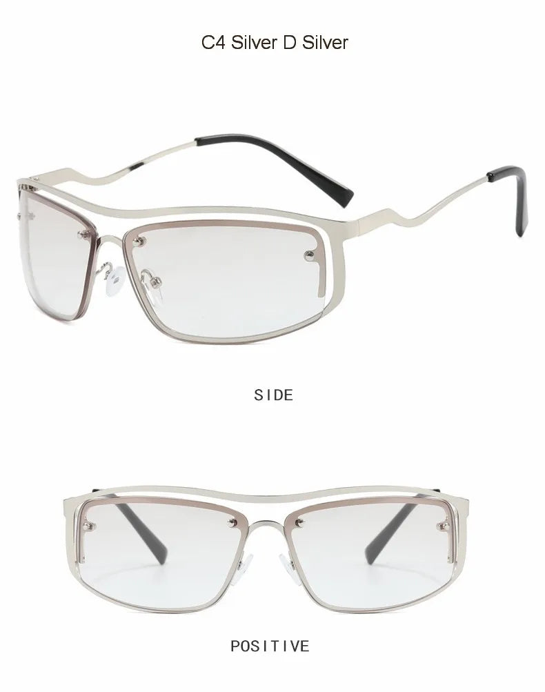 DRAVEN — Square Goggle Sunglasses – Y2K Sports Punk Style