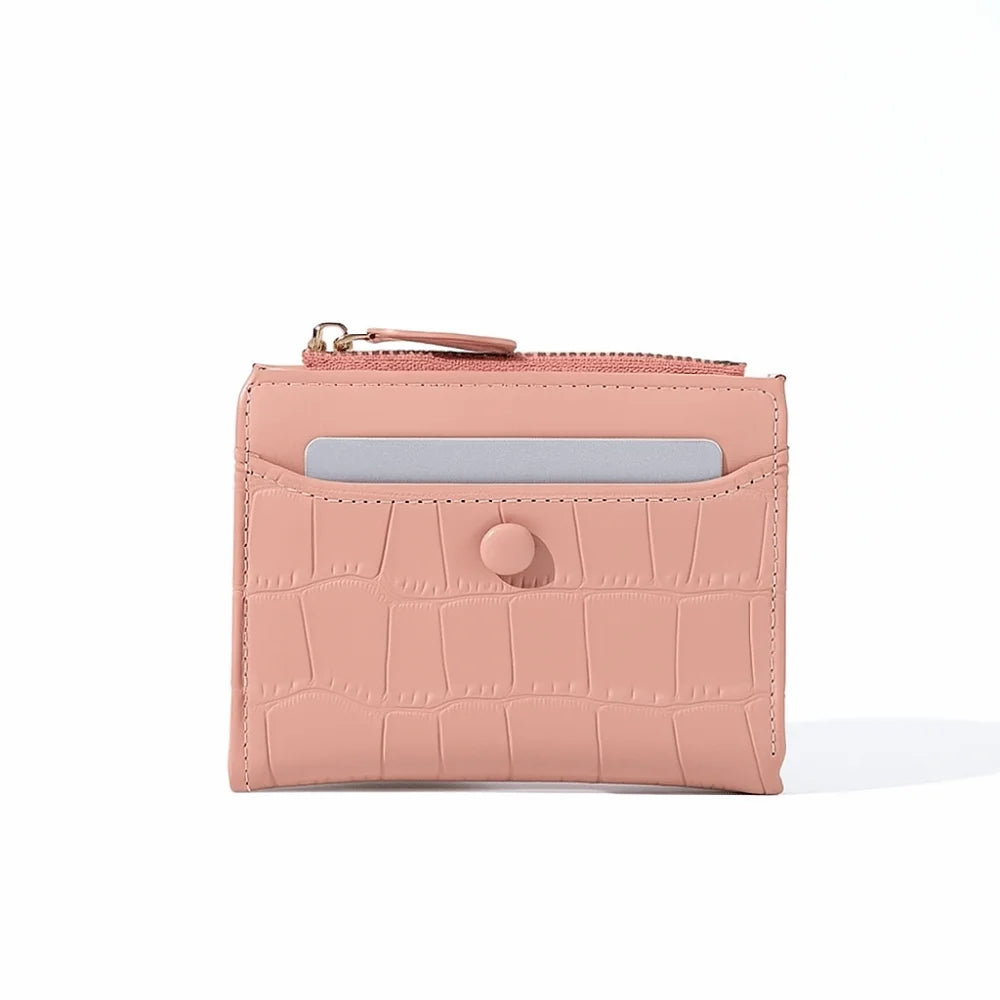 DRAVEN — Crocodile Pattern PU Leather Wallet Short Large Capacity