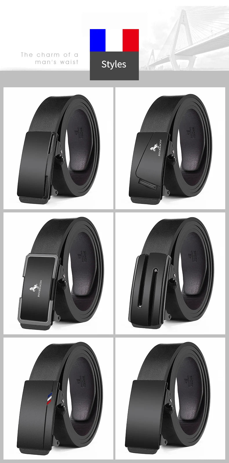 Luxury Genuine Leather Belt Men Automatic Metal Buckle – Elegant Men's Accessory | Accessorio Uomo Elegante