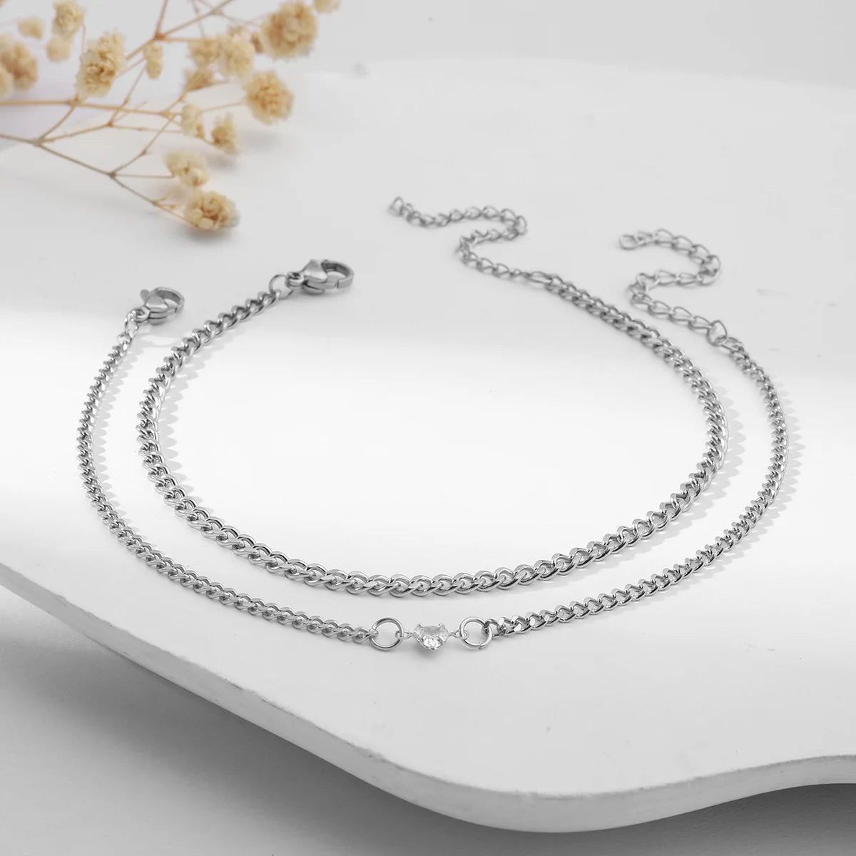 DRAVEN — Minimalist Silver Couple Bracelet