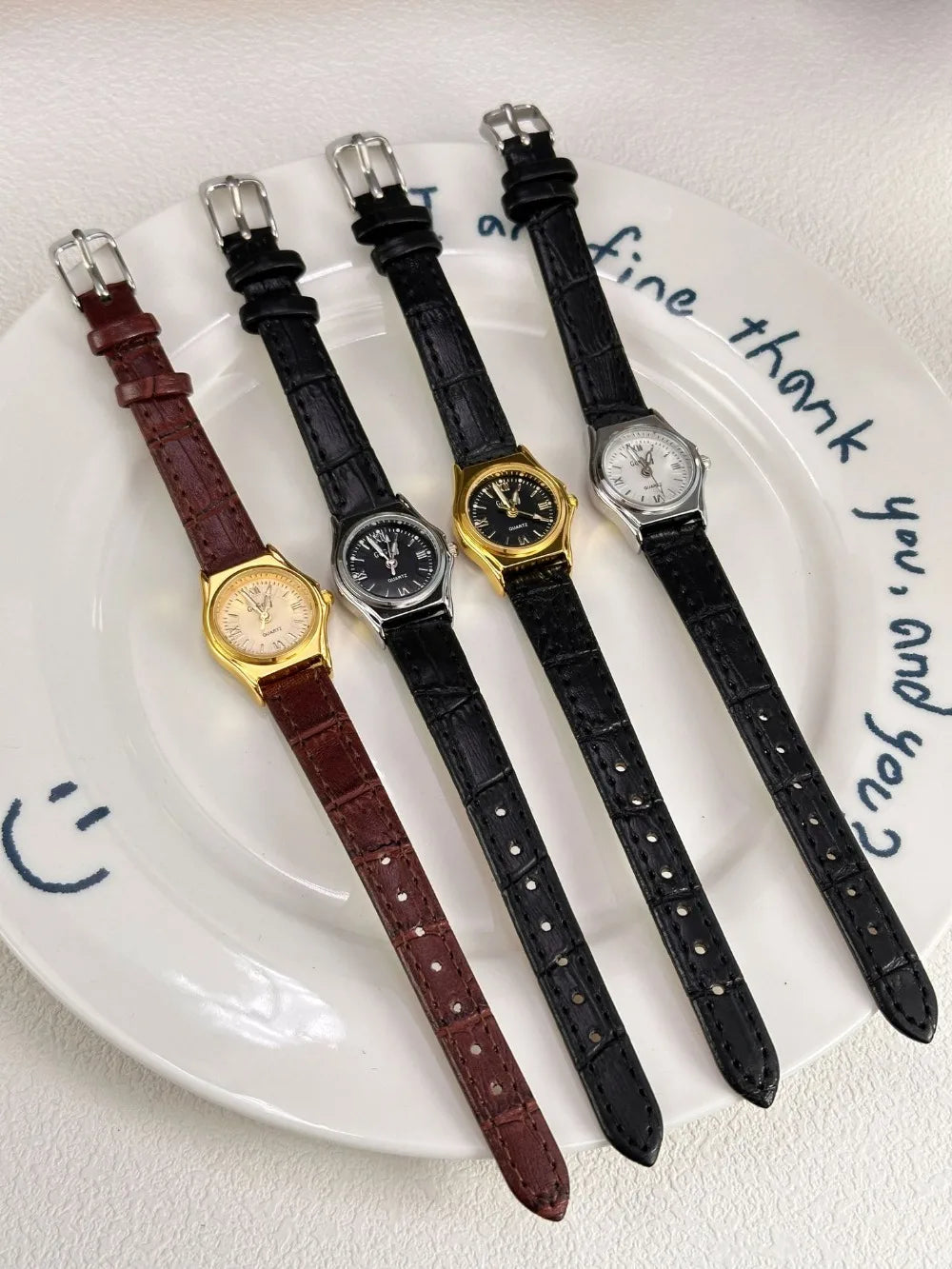 Grace in Motion – Women’s Leather Quartz Watch with Stainless Steel Details – Elegant Men's Accessory | Accessorio Uomo Elegante