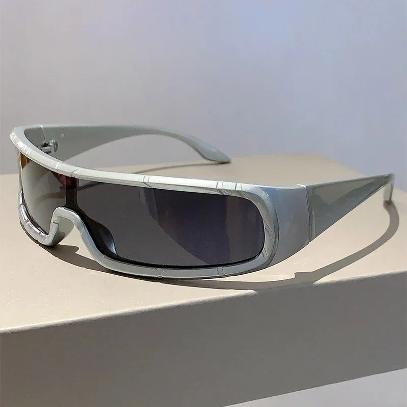 DRAVEN — Monoblock Wrap Sunglasses – Futuristic Punk Style
