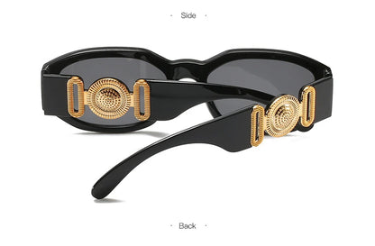 Vintage Rectangle Sunglasses – Small Frame Luxury Shades – Elegant Men's Accessory | Accessorio Uomo Elegante