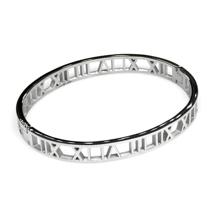 Roman Stainless Steel Bracelet – Elegant Men's Accessory | Accessorio Uomo Elegante