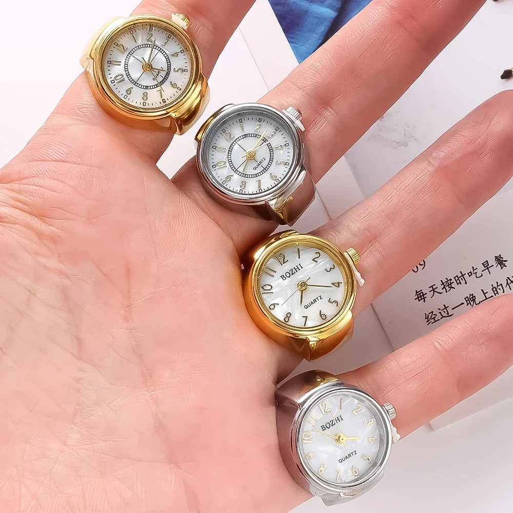 Luxury Quartz Watch Ring – Elegant Men's Accessory | Accessorio Uomo Elegante