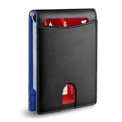 Slim Leather Money Clip Wallet Men RFID Bifold Design – Elegant Men's Accessory | Accessorio Uomo Elegante