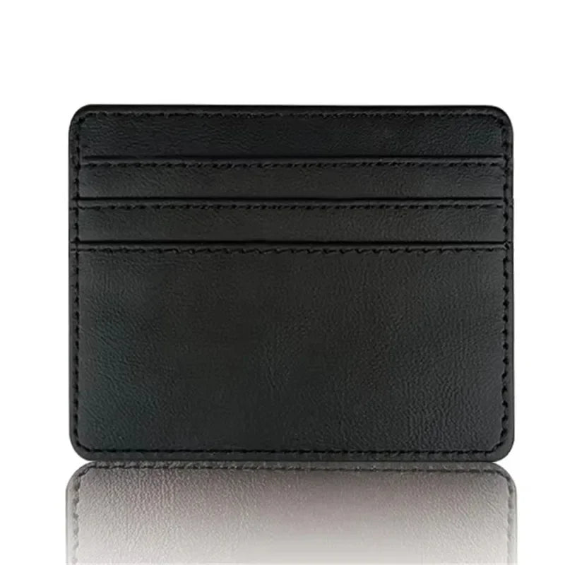 DRAVEN — Custom Initials PU Leather Card Holder Slim Design