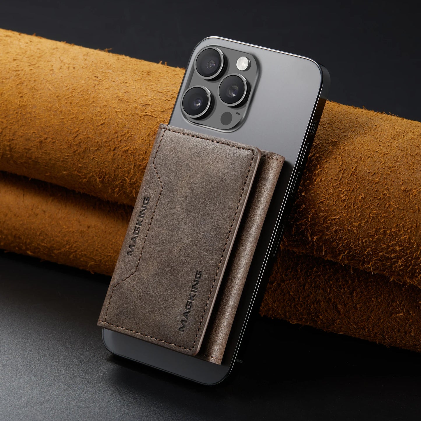DRAVEN — Magnetic Leather Wallet Premium Foldable Mini Design