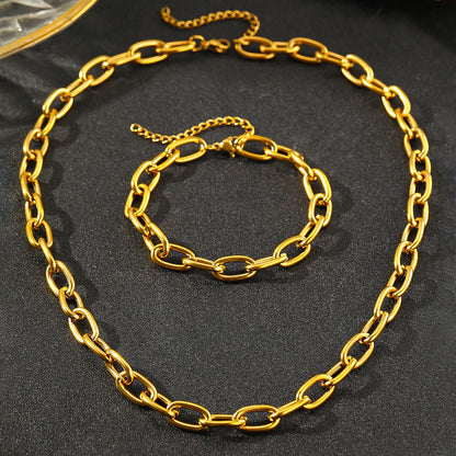 Stainless Steel Minimalist Necklace – Adjustable Fine Chain Jewelry for Women