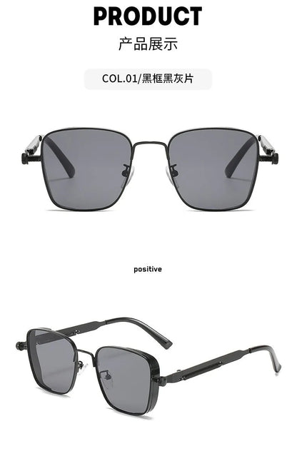 Polarized Metal Sunglasses – High-End Punk Style – Elegant Men's Accessory | Accessorio Uomo Elegante