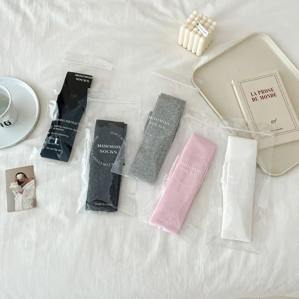 DRAVEN — Solid Color Knee High Socks – Women’s Elegant Street Style