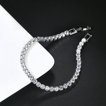 4MM Crystal Rhinestone Bracelet Set – Elegant Men's Accessory | Accessorio Uomo Elegante