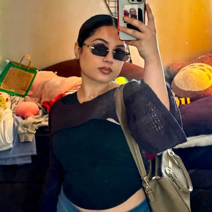 Rimless Rectangle Sunglasses – Trendy Retro Style – Elegant Men's Accessory | Accessorio Uomo Elegante