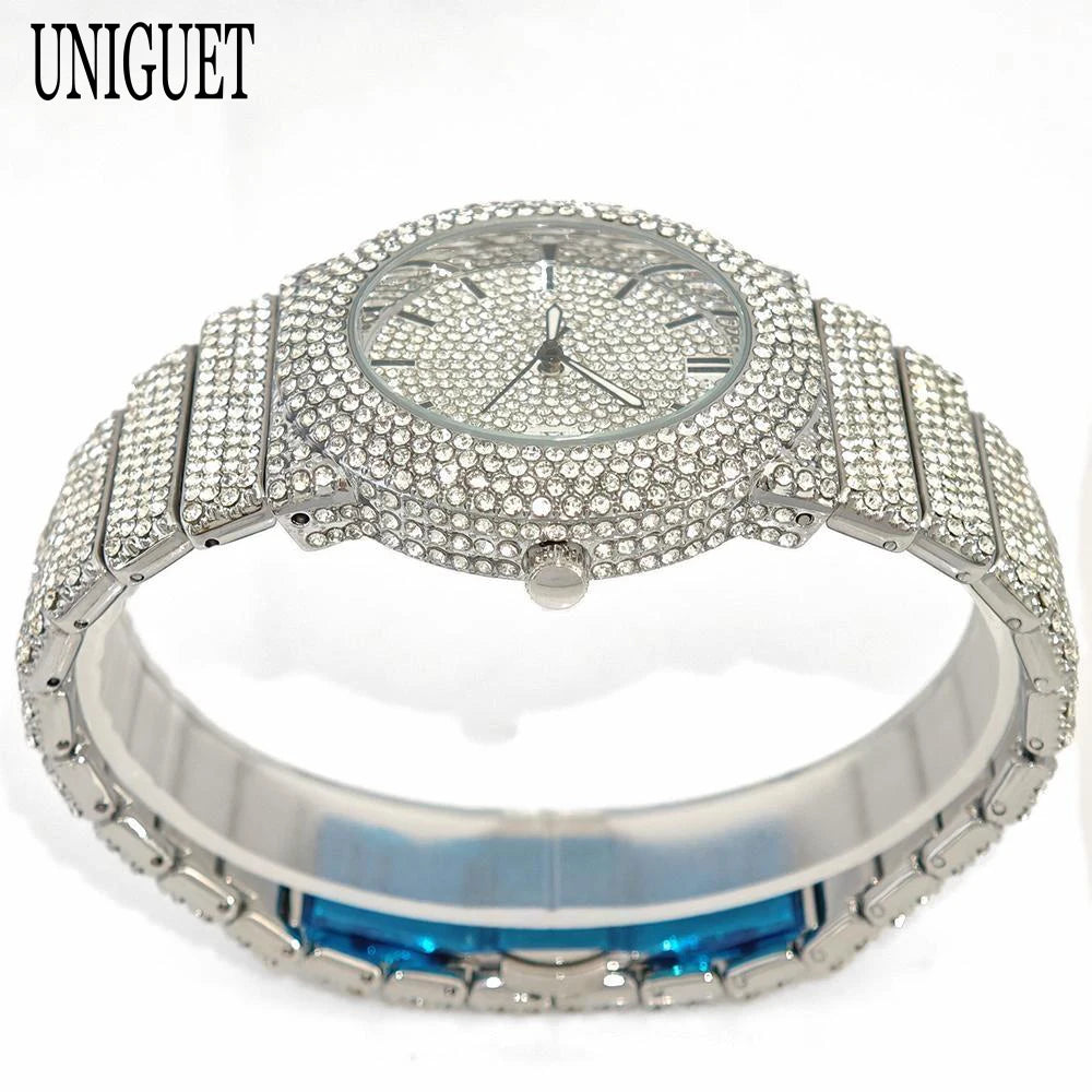 DRAVEN — Arctic Blaze – Men’s Ice Steel Luxury Watch 2025 Edition